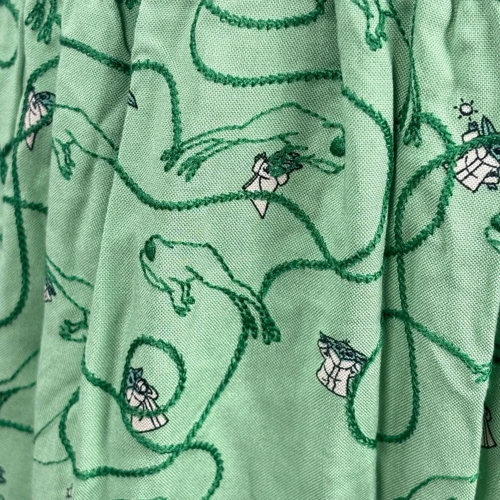 Her Universe Star Wars Grogu‎ Tiered Midi Skirt Light Green Women's Size 1 - Picture 2 of 8